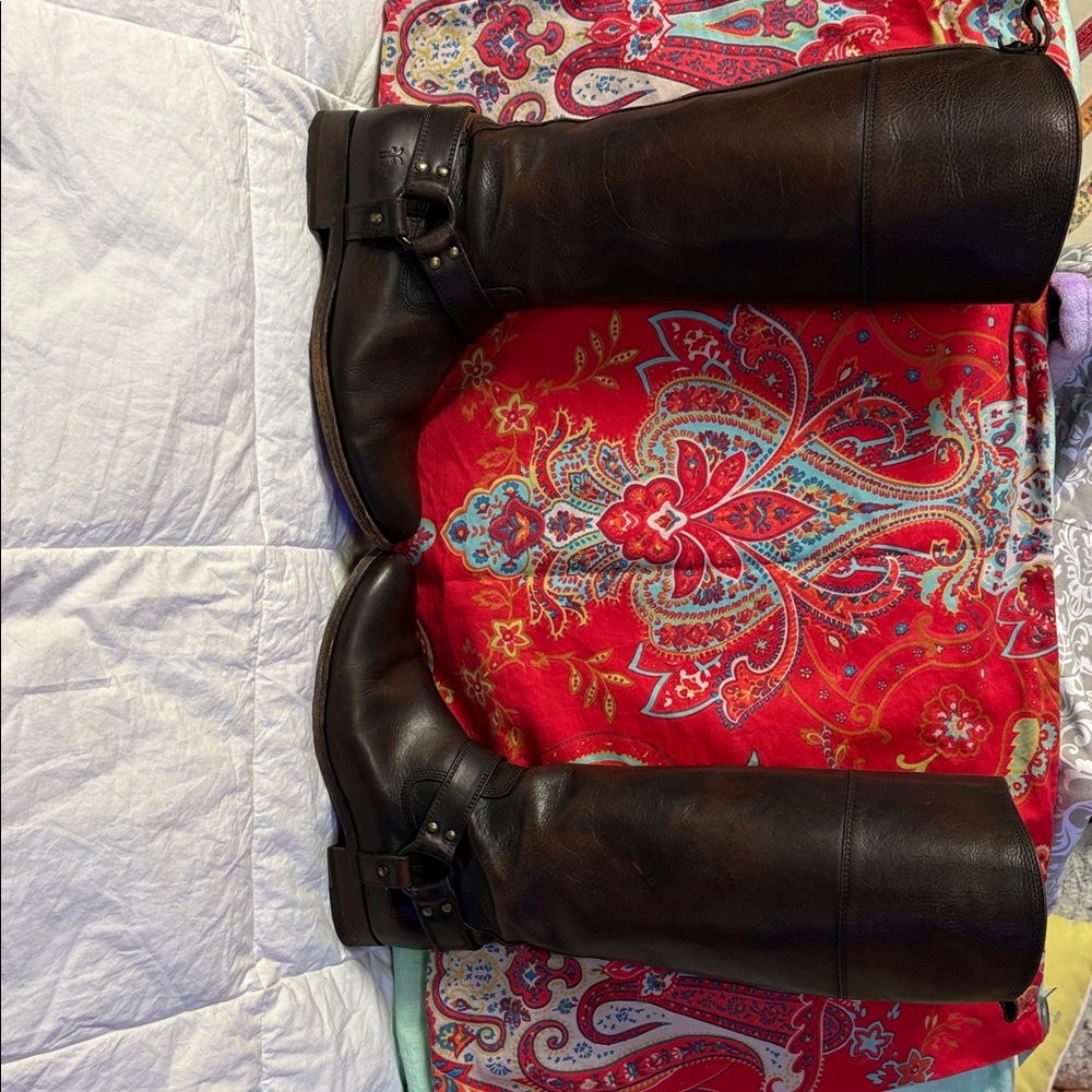 Frye Rich Congac Leather Riding Boots - Picture 11 of 16
